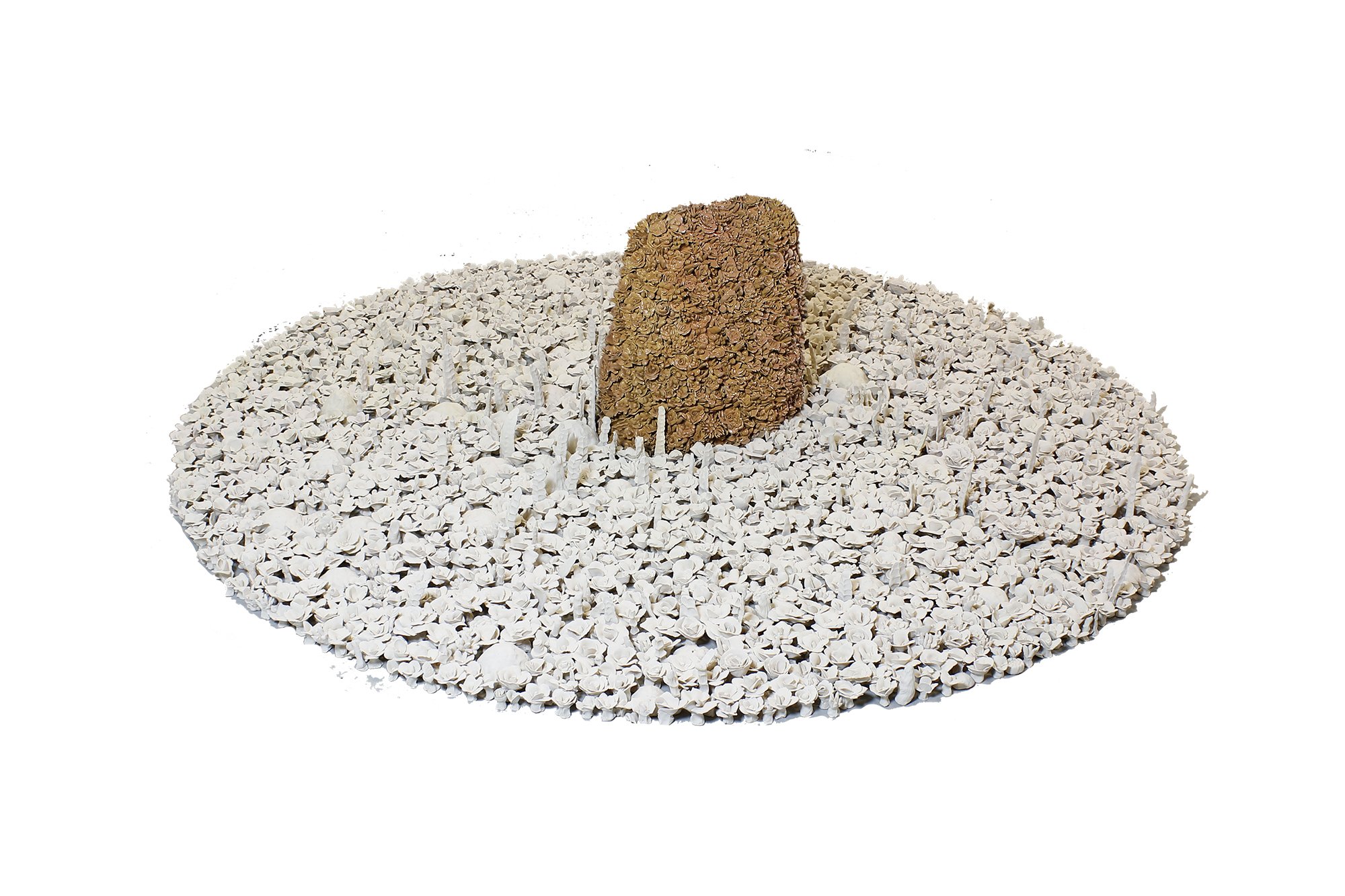  Sacred Circle - Flower Mound Ceramic 32” x 96” x 96” 2014 