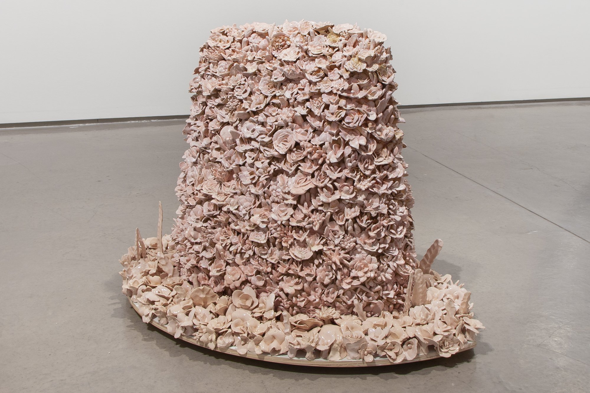  Flower Mound  Ceramic, Glaze, Plywood (27” x  36” x 23”) 2015  