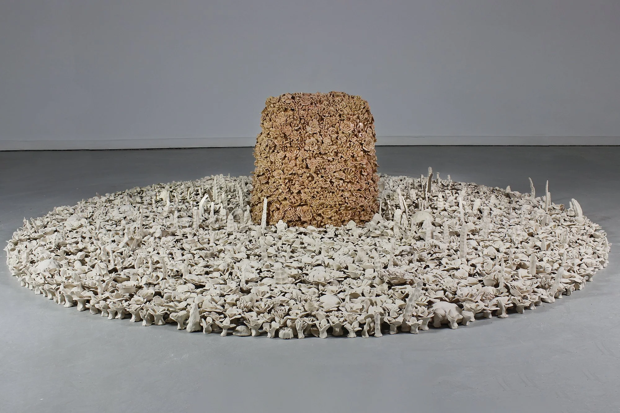  Sacred Circle - Flower Mound Ceramic 32” x 96” x 96” 2014 