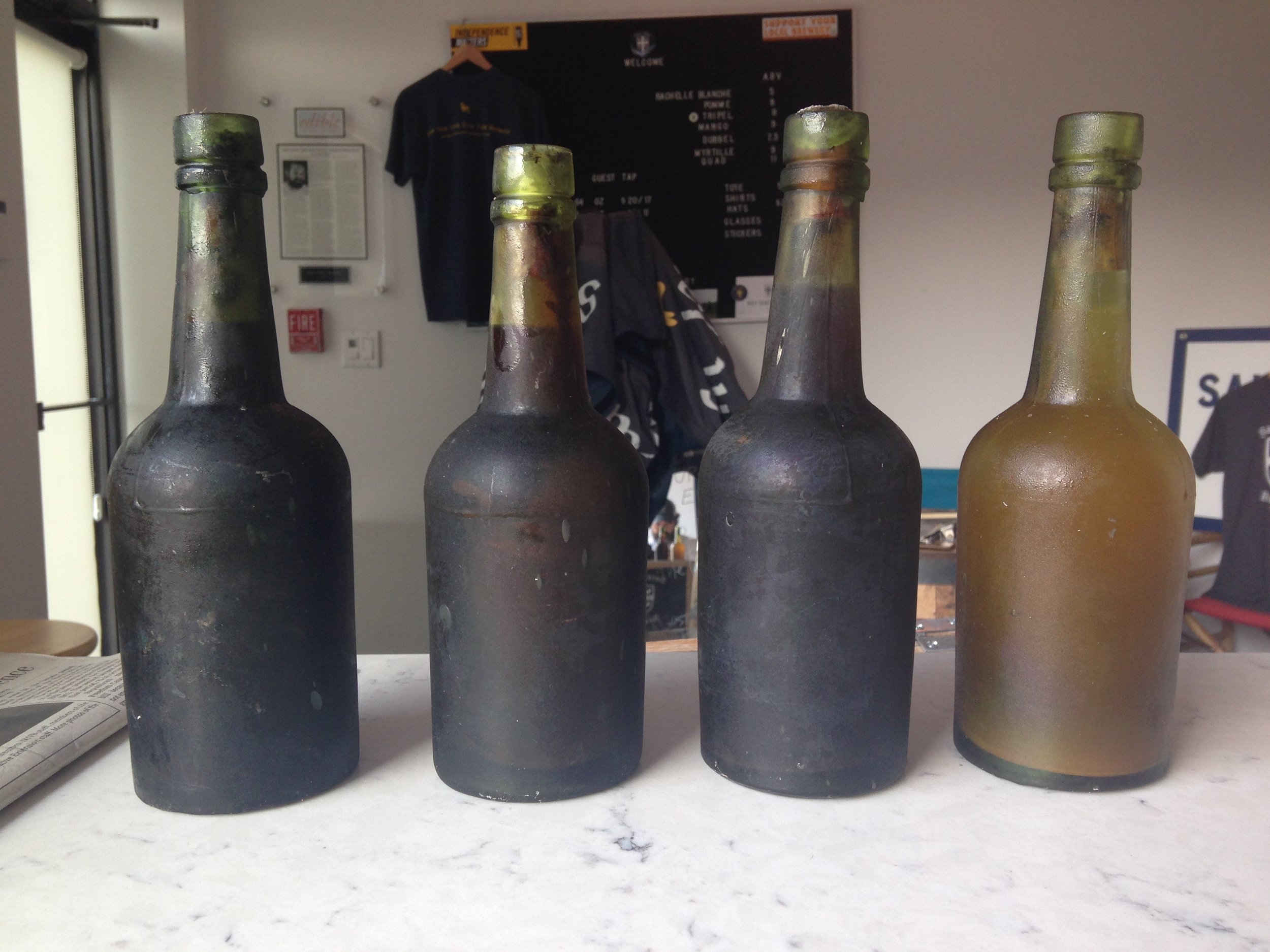 1886 Shipwreck bottles recovered