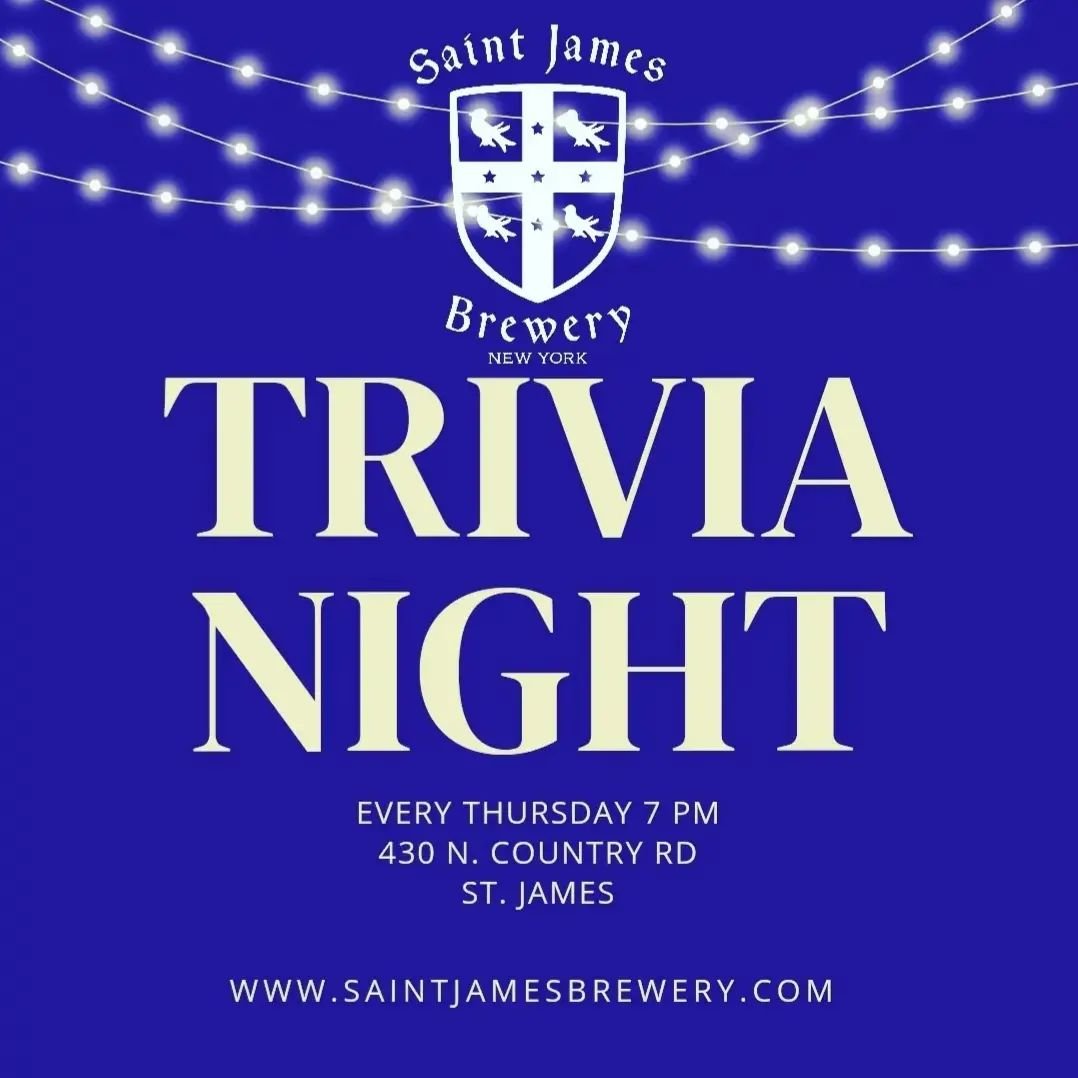 Trivia at 7. Pull up! 
.
.
.

.
.

.
#thinkNYdrinkNY #nofarmsnobeer #itscooltocare #sjb #saintjamesbreweryny #saintjamesbrewery #belgianbeer #deepascent #craftnotcrap