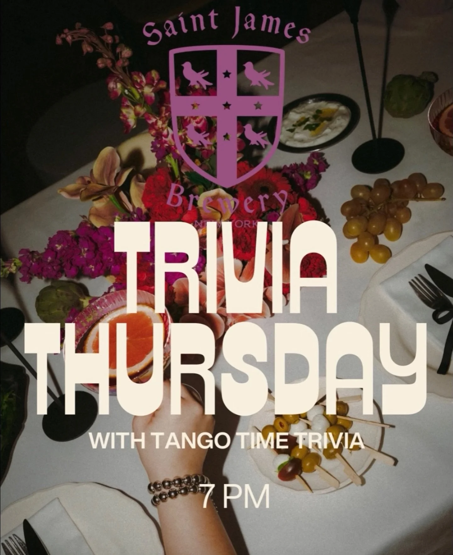 Trivia tonight. 7PM.
Pull up with friends, family&hellip; or come solo and jump on a team at the bar.
Order in from our local favorites, @roccos_pizza_st.james @delfuegotexmex @yerosny 

Cold beer. Good food. Smart fun.
See you at 7. 🧠🍻 @tangotimet