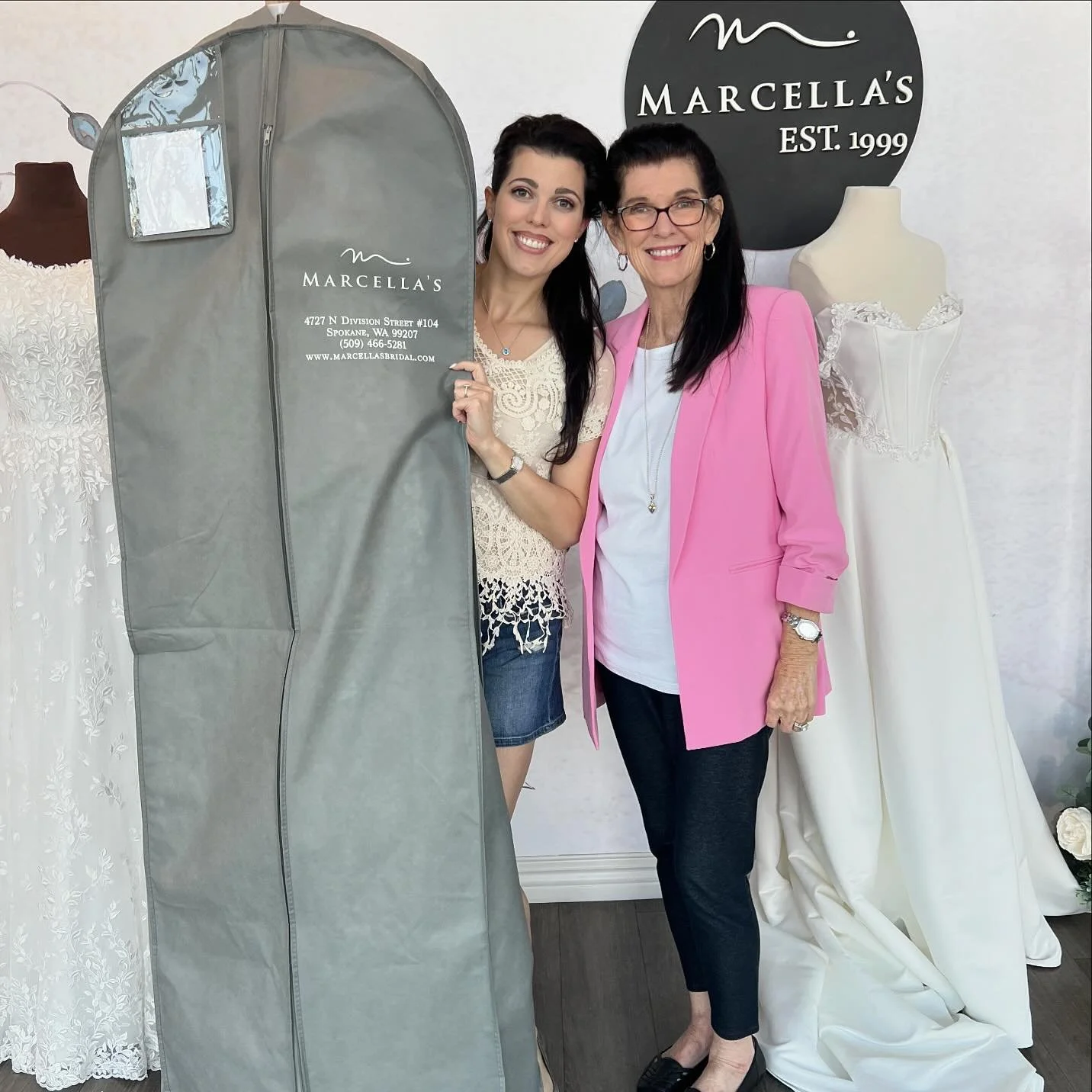Thank you mom for helping me find the perfect dress!  @marcellasbridal was so wonderful! Not even a deer jumping into my car in the middle of the highway would stop me from my final fitting. So excited to wear one of the most important dresses of my 
