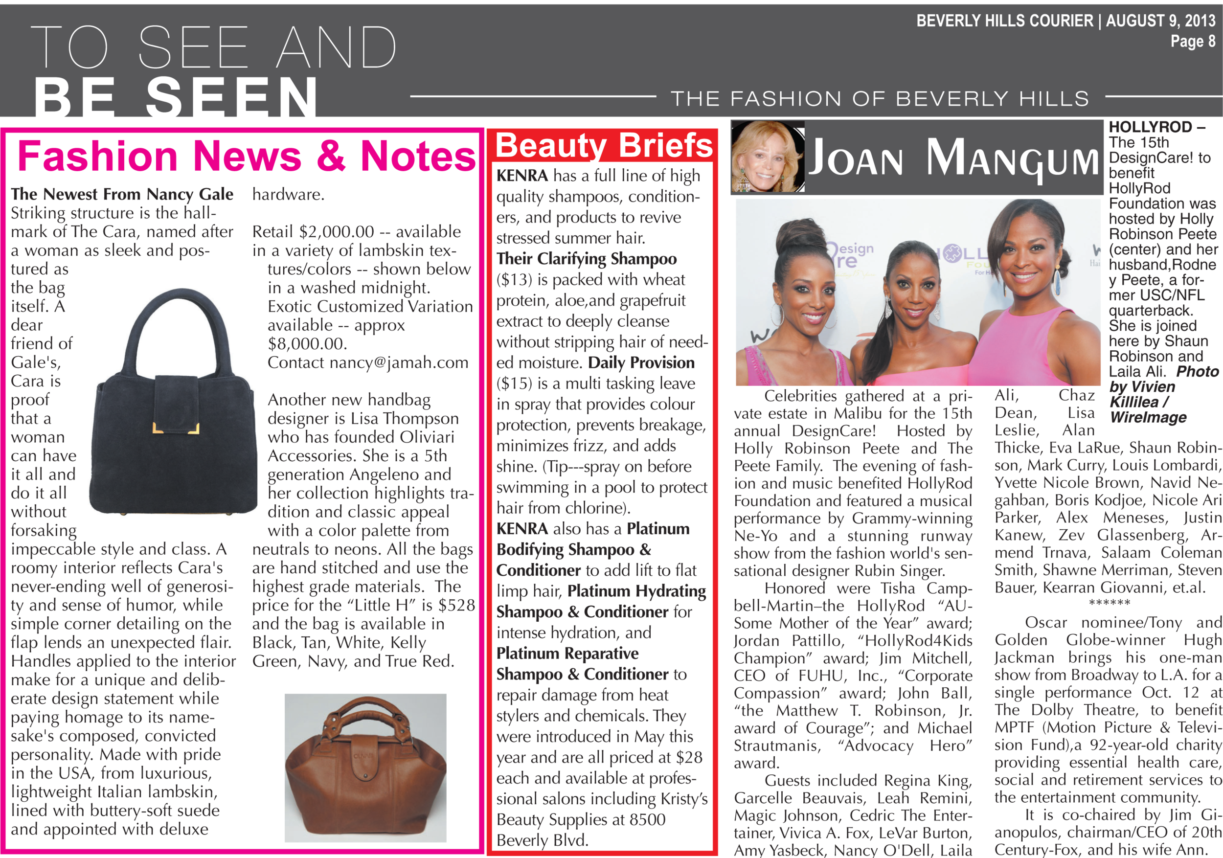 BEVERLY HILLS COURIER + JOAN MANGUM + JAMAH