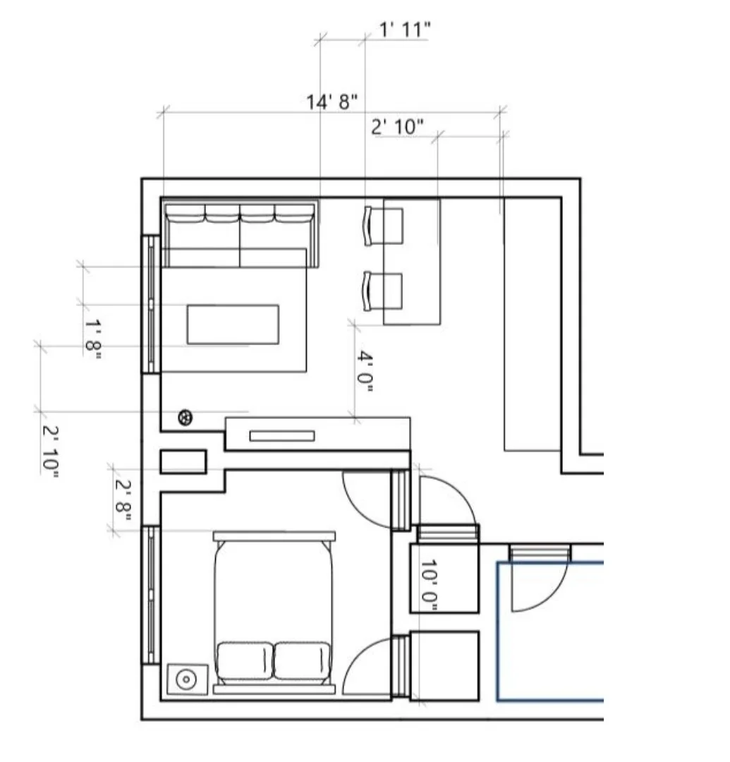 Toronto Condo Floor Plan With Adjusted Dimensions