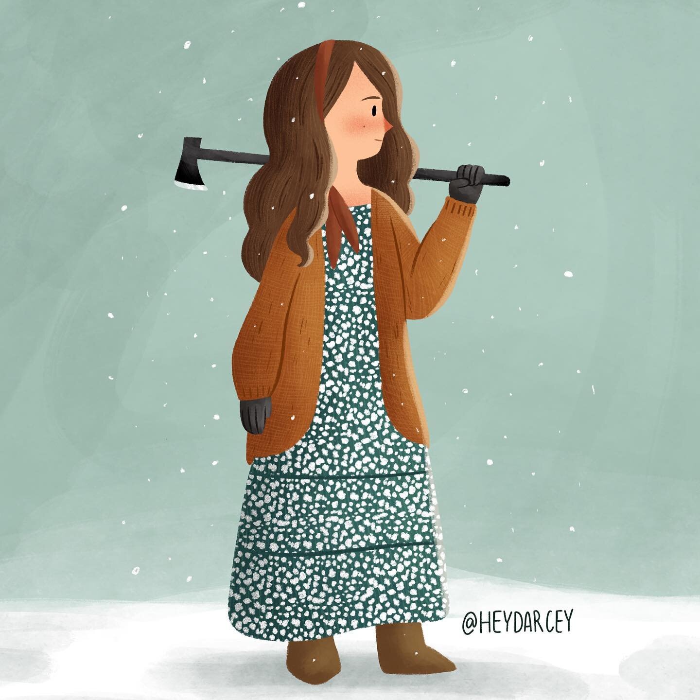 Decided to draw one of my favorite tiktokers, @memzeyrose cause her vids are a wintery dream ❄️ 
.
.
#art #illustration #illustrator #tiktok #procreate #digitalart #drawthisinyourstyle #cozy #offgrid #characterdesign