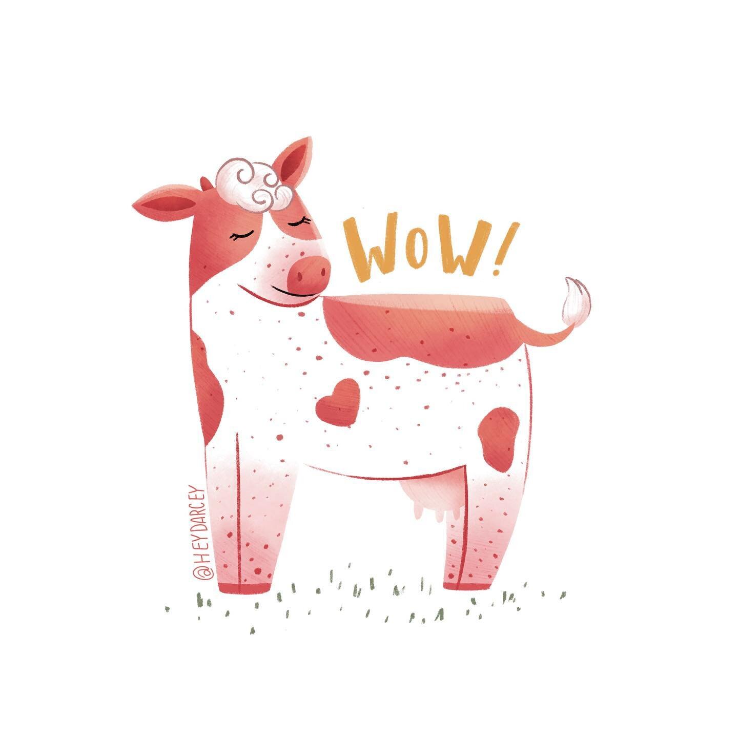 Look at you, strawberry cow! You make me go wow! 🍓 🐮 
.
.
#artistsoninstagram #art #strawberry #strawberrycow #procreate #drawthisinyourstyle #cow #illustration #illustrator #dtiys #tiktok #strawberrydress #digitalart