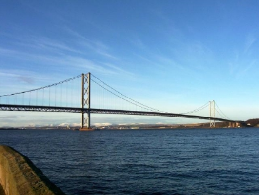 The elegant Forth Road Bridge. Image Credit : © Copyright Ian Compton and licensed for reuse under this Creative Commons Licence