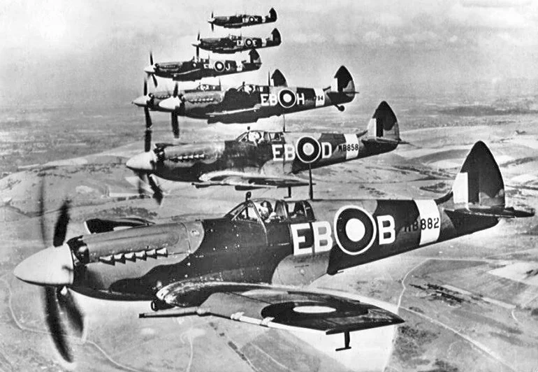 A group of RAF Supermarine Spitfires in World War II. Image Credit: Public Domain