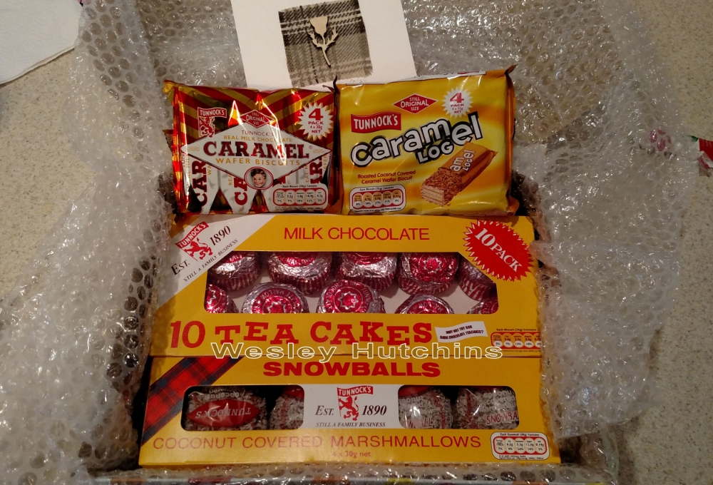 The special Tunnock's Treat I received from a friend in Scotland. Image Credit: Wesley Hutchins