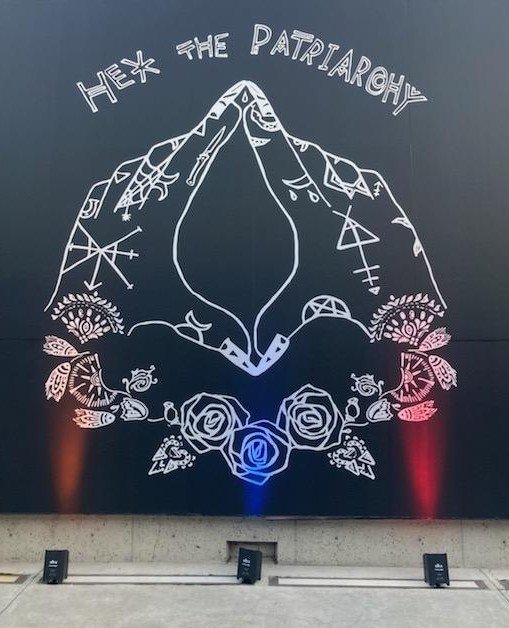  Hella Feminist Exhibition  Oakland Museum of California 2022  Hex the Patriarchy design is a spell for autonomous feminist self defense co-conjured with Inés Ixierda in 2016  