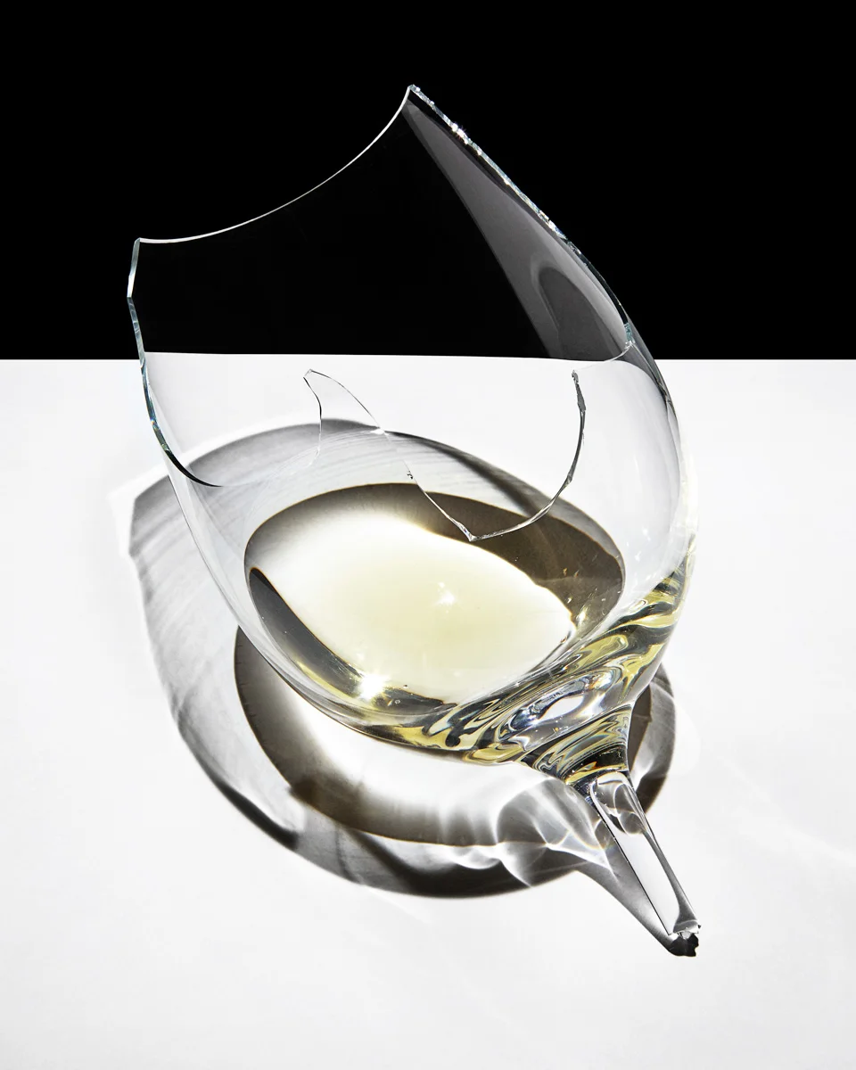 jarren vink broken wine glass chardonnay pinot grigio photographer still life art studio new york photo photography