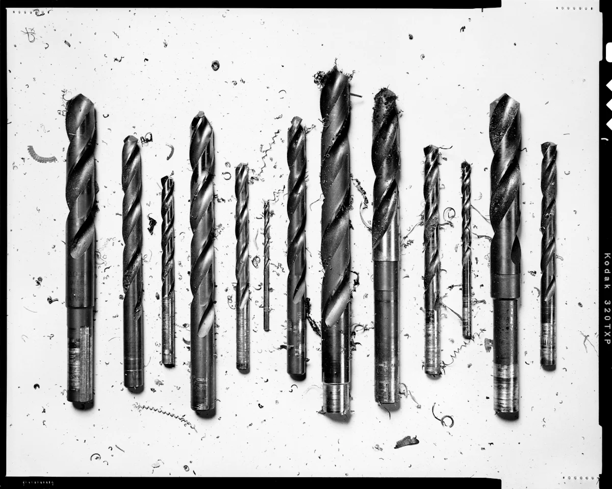 jarren vink drill bit 4x5 tool photographer still life art studio new york photo photography