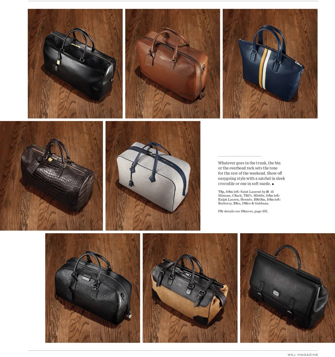 jarren vink wsj duffel bag tearsheet photographer still life art studio new york photo photography
