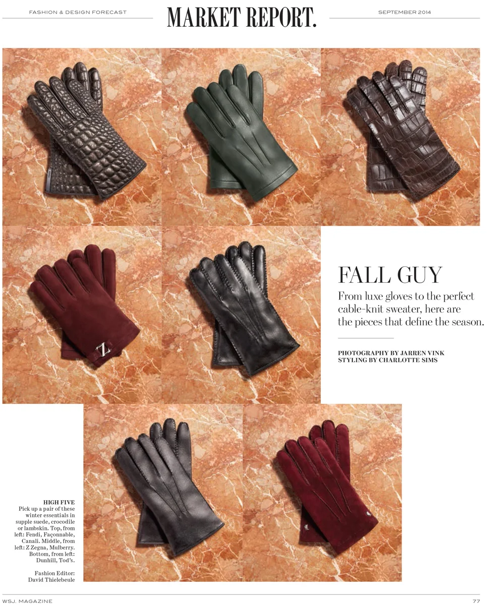 jarren vink wsj gloves tearsheet photographer still life art studio new york photo photography