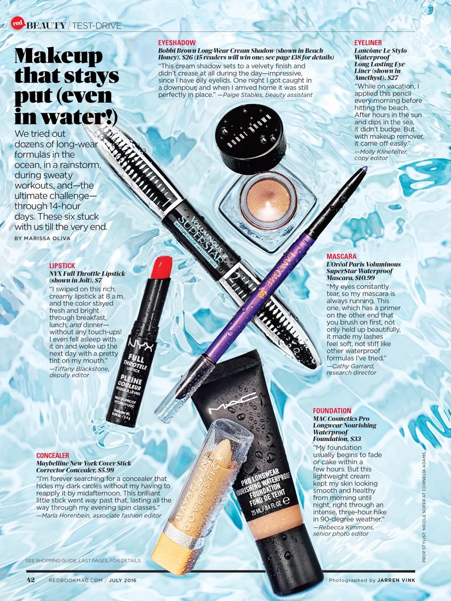 jarren vink redbook waterproof makeup water cosmetics