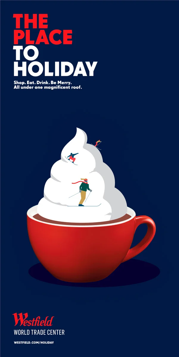 jarren vink westfield holiday hot chocolate whipped cream cup