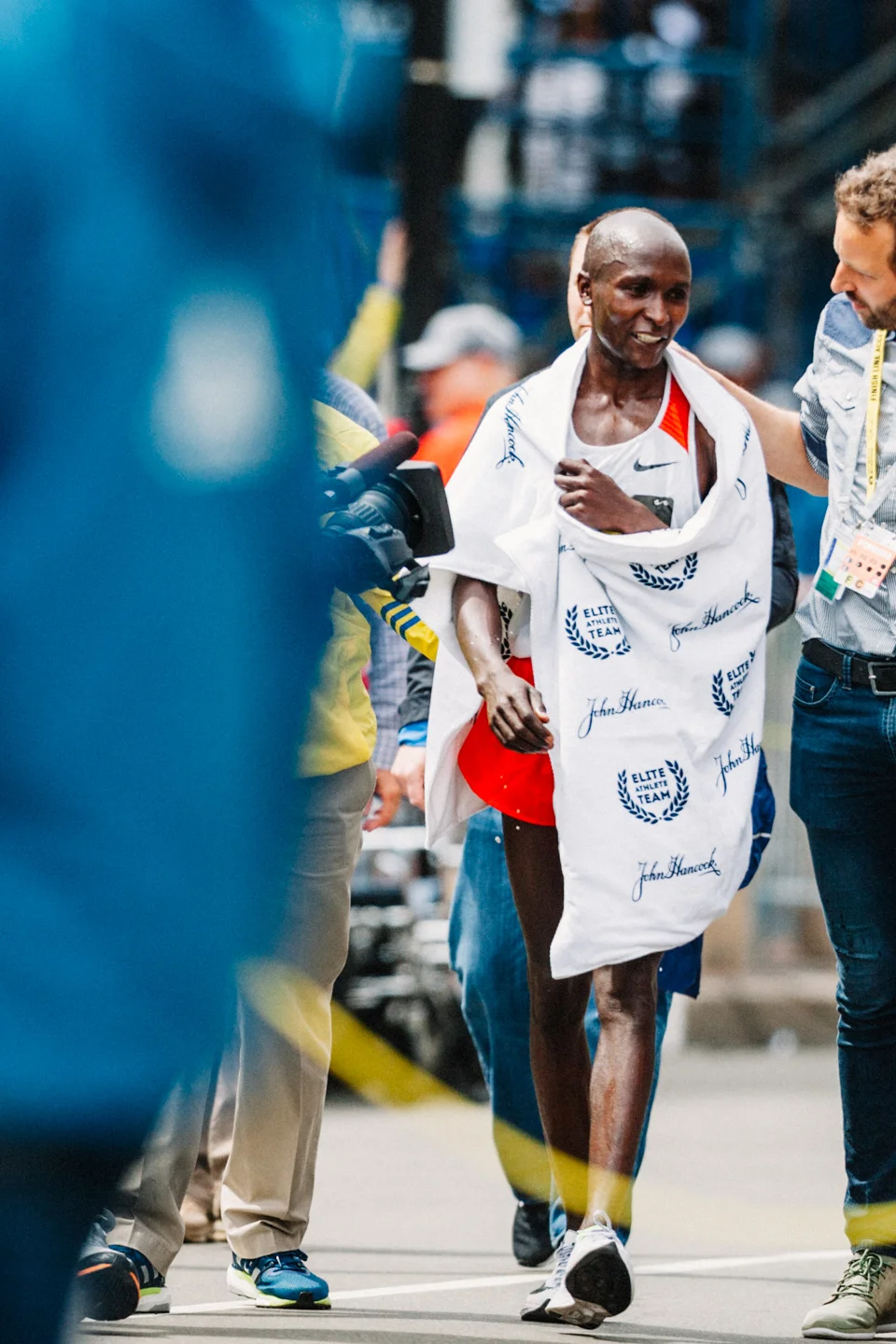 Boston marathon emmanuel mutai running victory journal geoffrey kirui