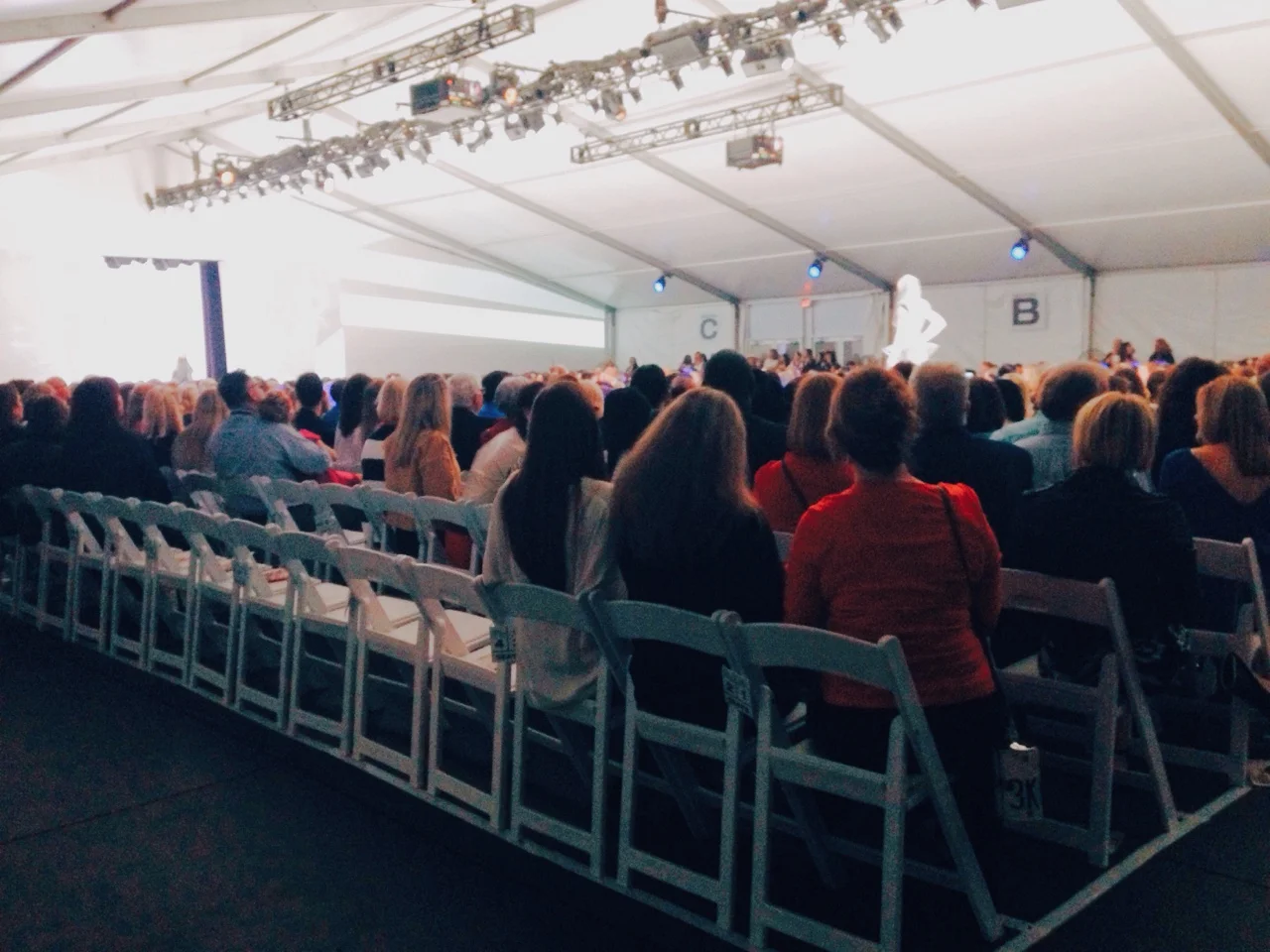 I went to Charleston Fashion Week but only managed to snap this one crappy iPhone picture while we were leaving the tent for the evening. Thanks for taking me out, April!