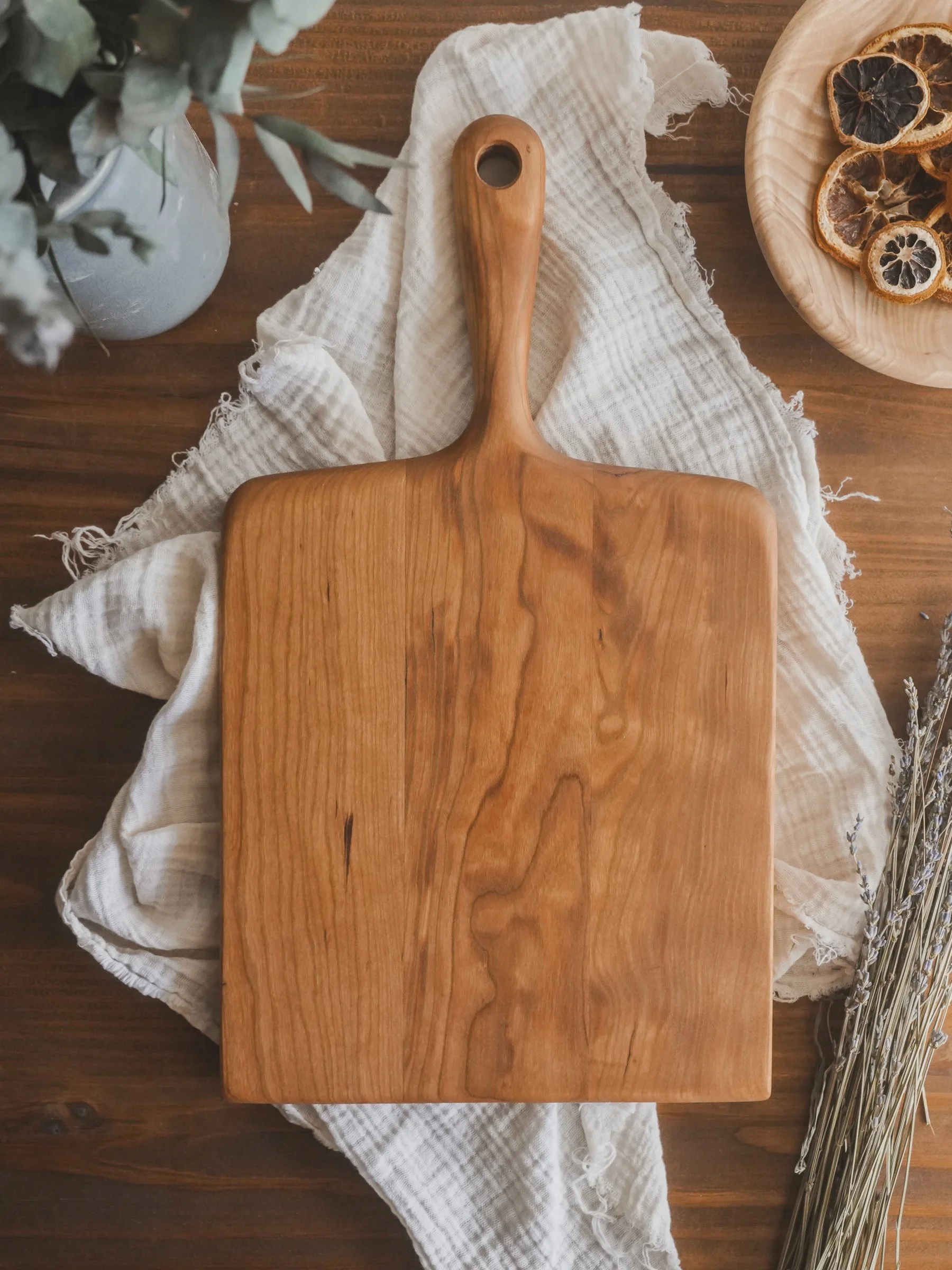 17.75" Cherry Handled Serving Board