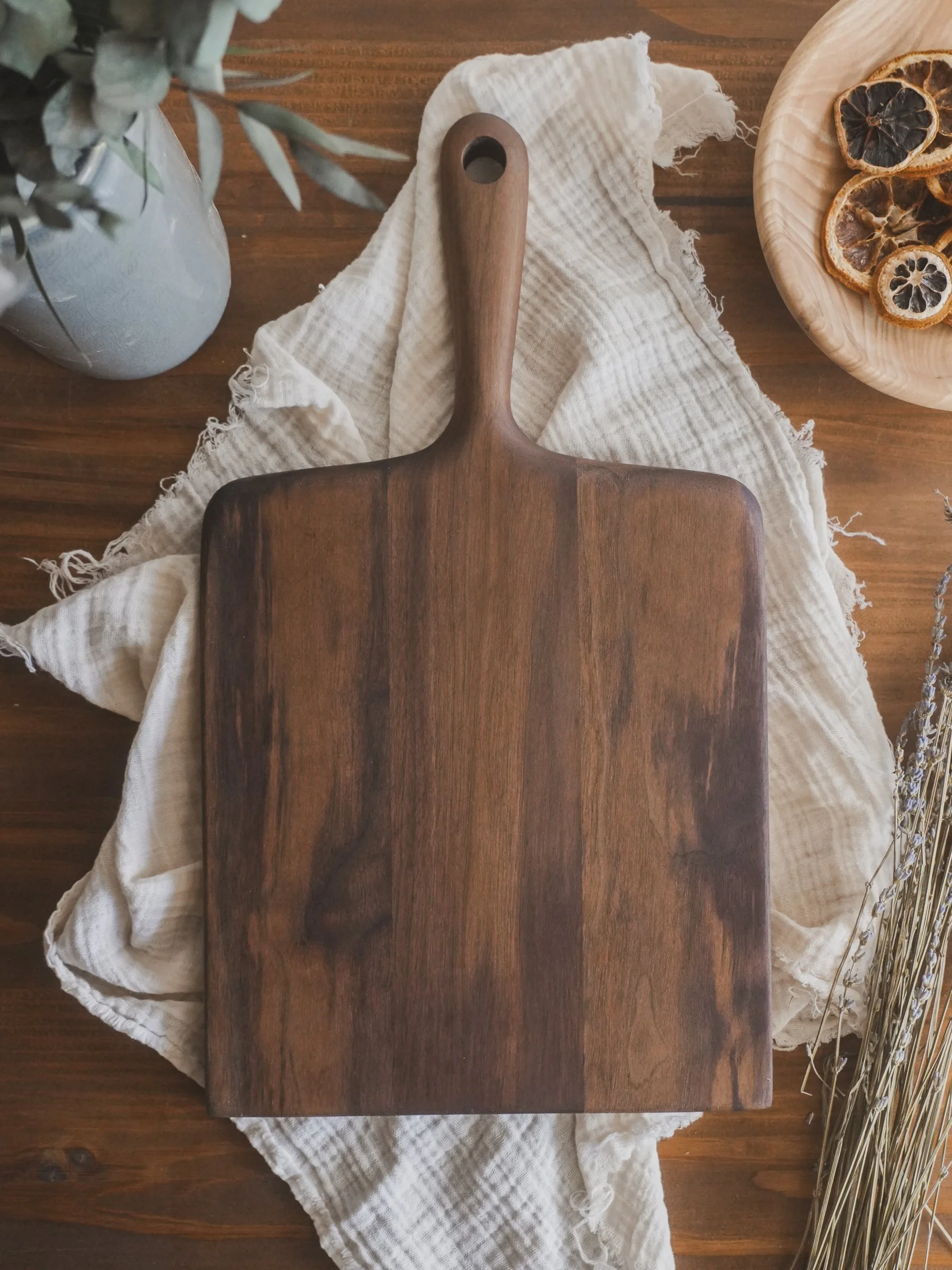 17.75" Black Walnut Handled Serving Board