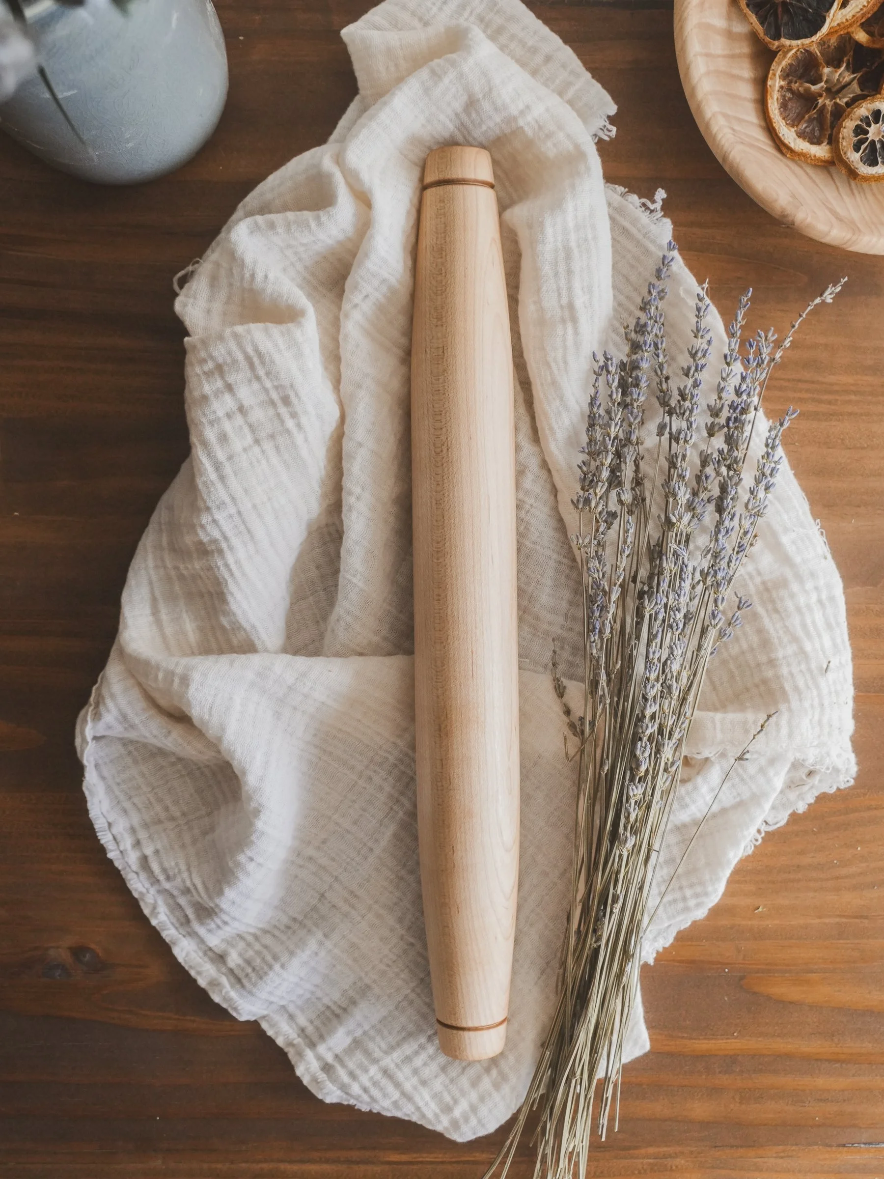 16" Hard Maple French Style Rolling Pin