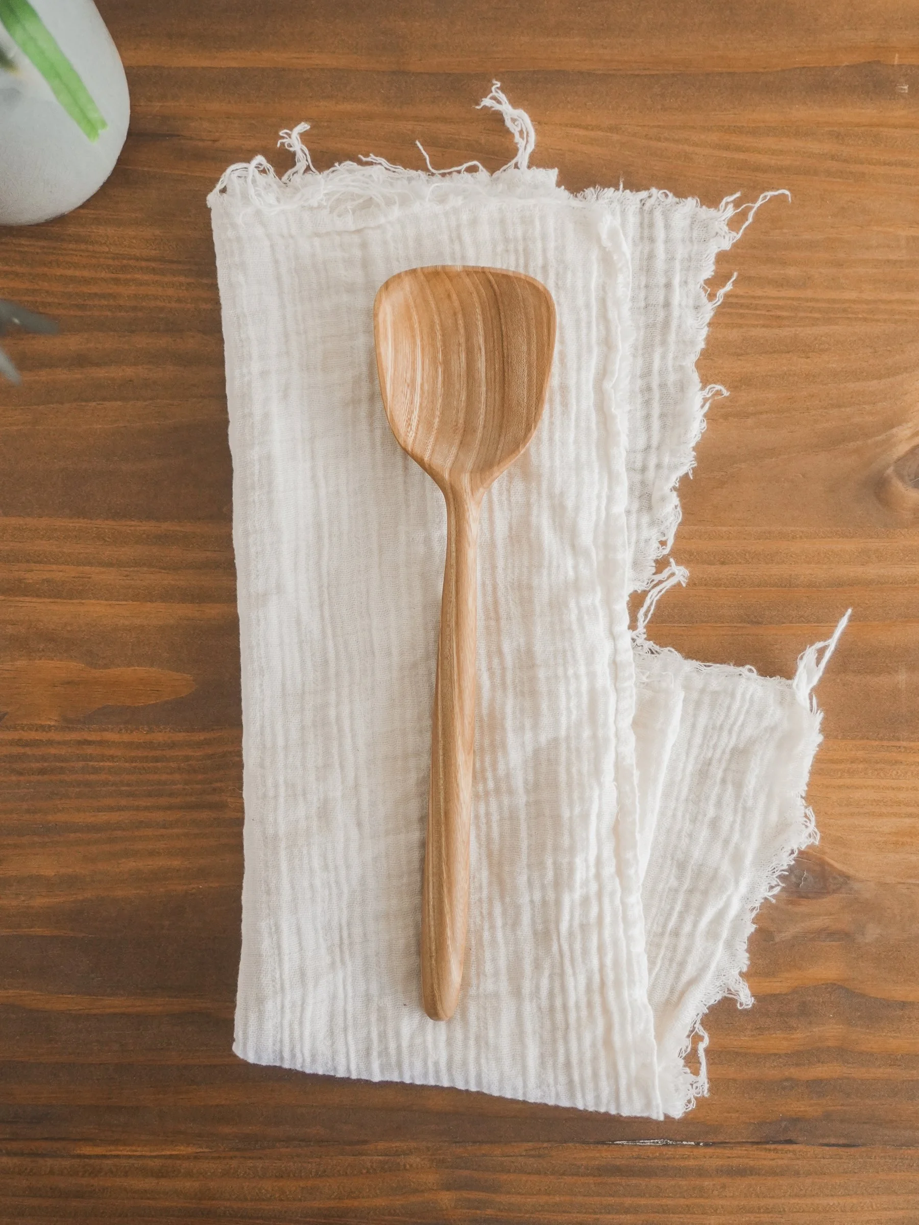 12" Elm Wok Style Cooking Spoon