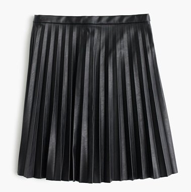 2. J. Crew faux leather mini skirt $128