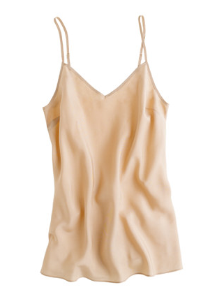1. J. Crew silk cami $60