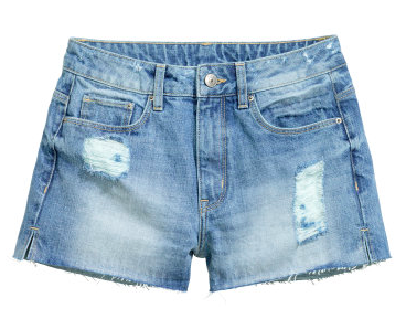 1. H&M denim shorts $25