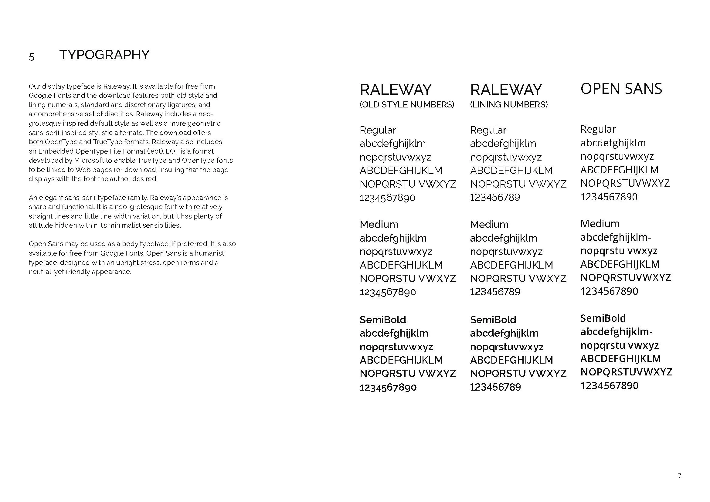 La Mancha brand guidelines typography