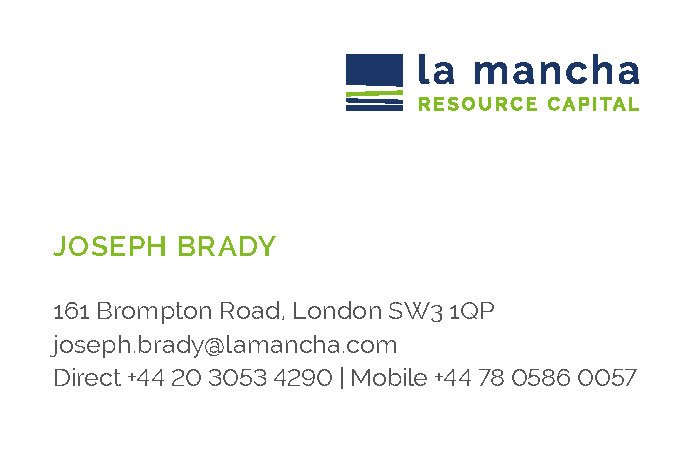 Front of La Mancha business card