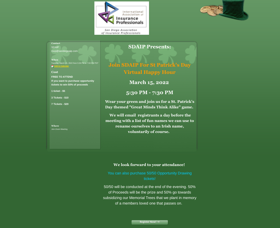 SDAIP - March Meeting - March 15th, 2022 