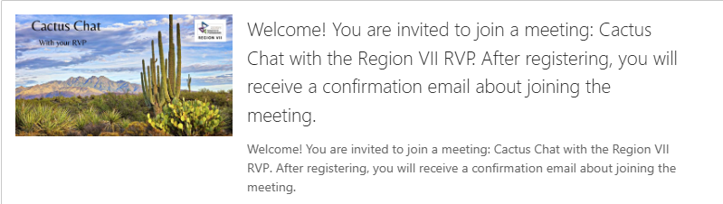 Region VII Cactus Chat-October