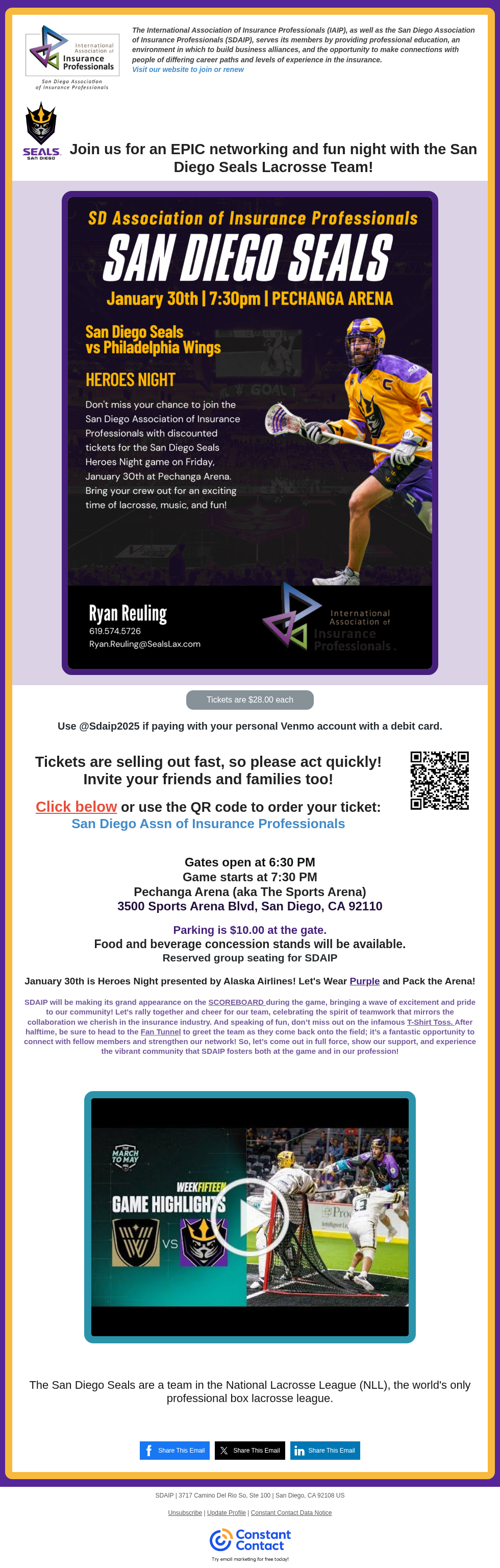 SDAIP San Diego Seals Lacrosse Game