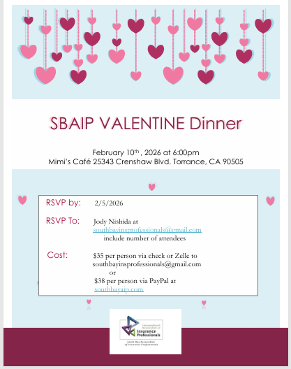 SBAIP Valentine Dinner