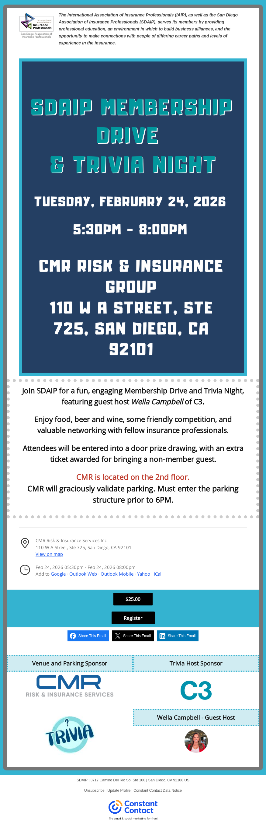 SDAIP Membership Drive and Trivia Night