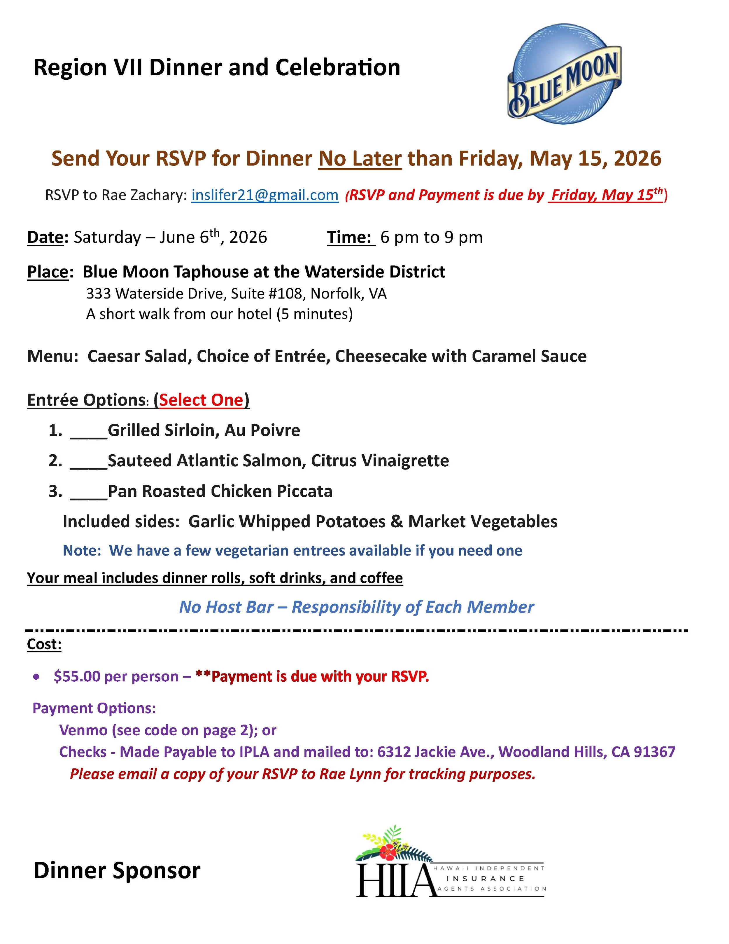 Region VII Dinner and Celebration - Norfolk, VA