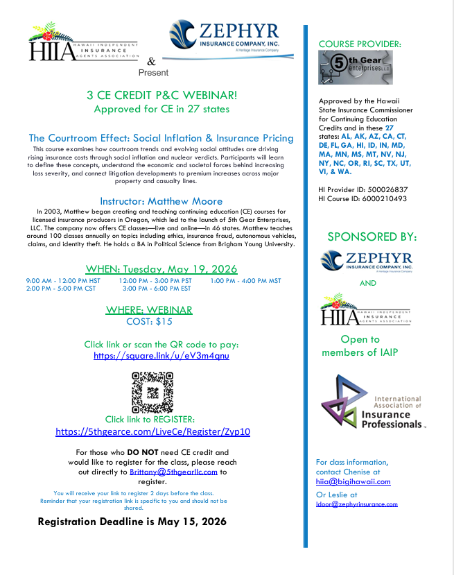 HAIP CE Class-The Courtroom Effect