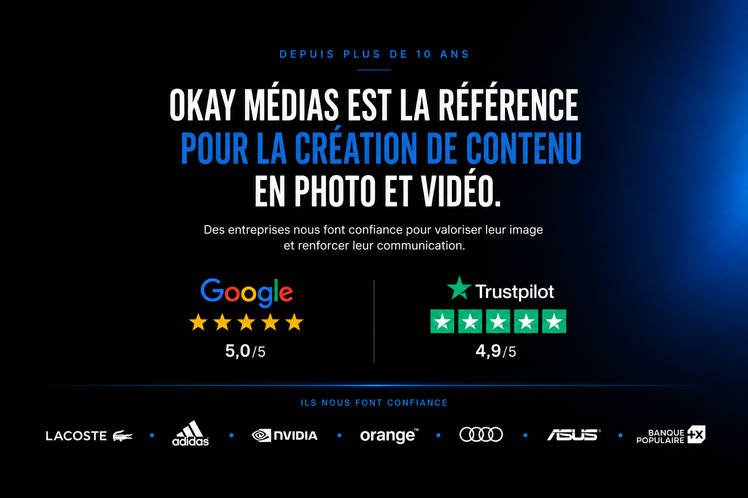 Photographe, vidéaste, production audiovisuelle