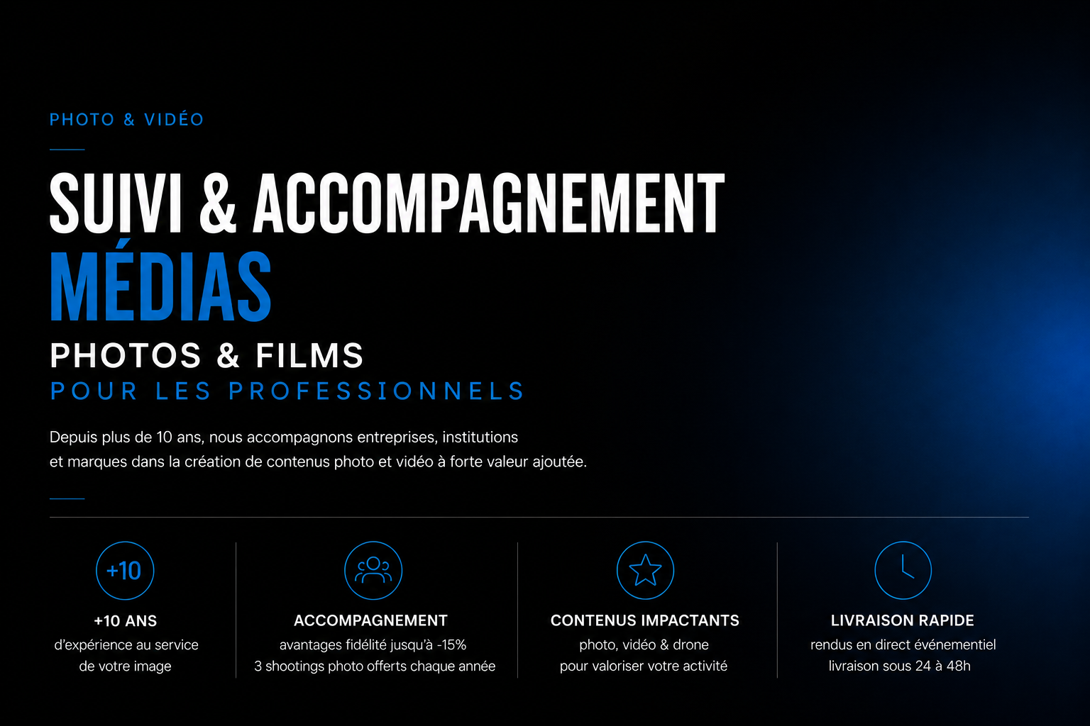 Photos et films pour les entreprises