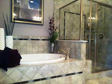 Before: Bathroom tub and shower