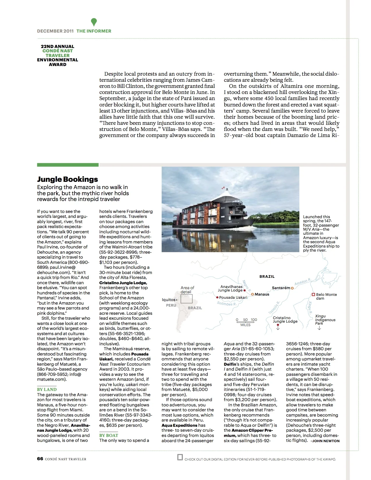 Jungle Bookings (Condé Nast Traveler)