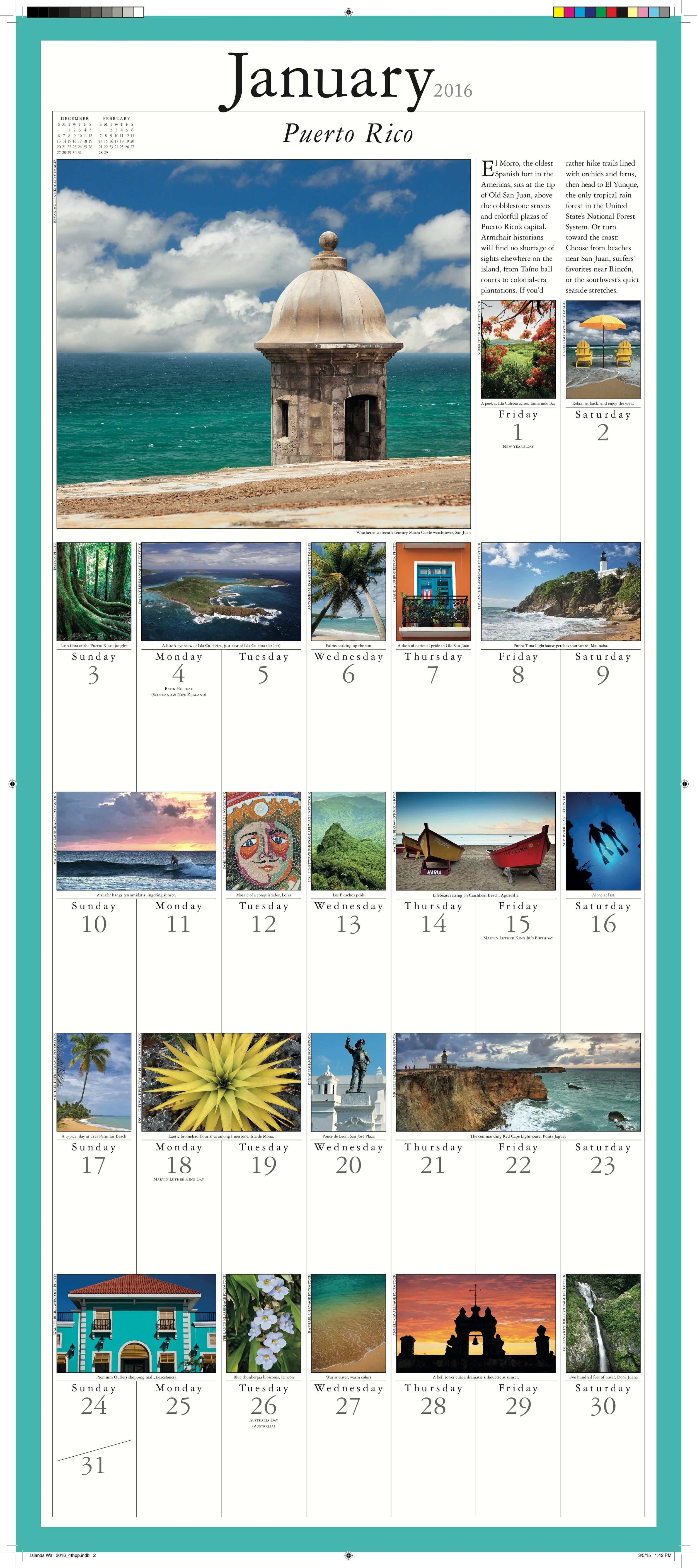 Islands Calendar for Workman Publishing