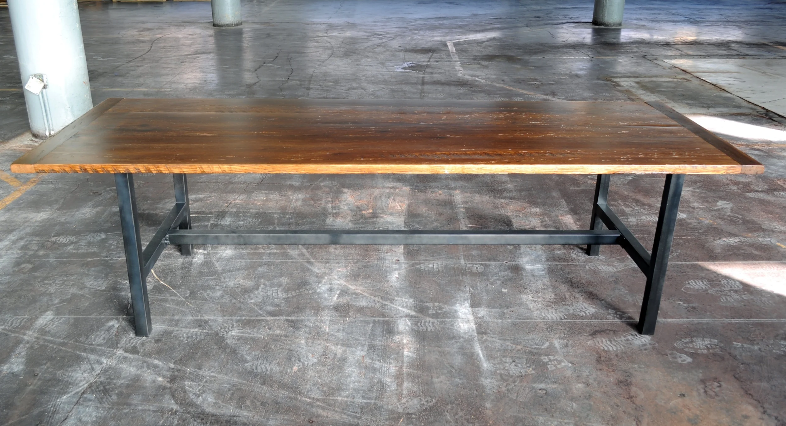 Picture of Industrial Wood & Steel Dining Table