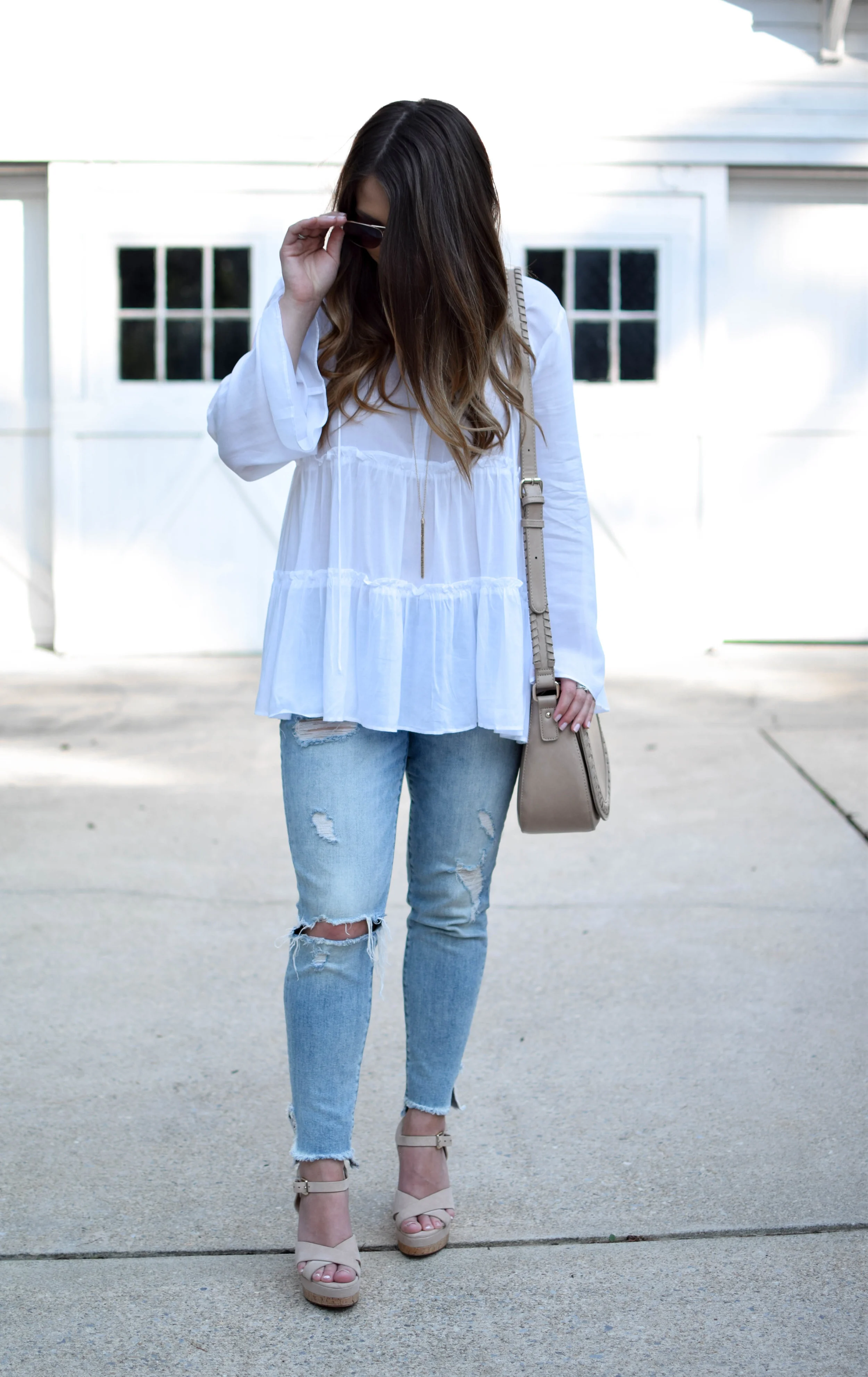 The Flowy White Top You Need in Your Closet ASAP megan elise