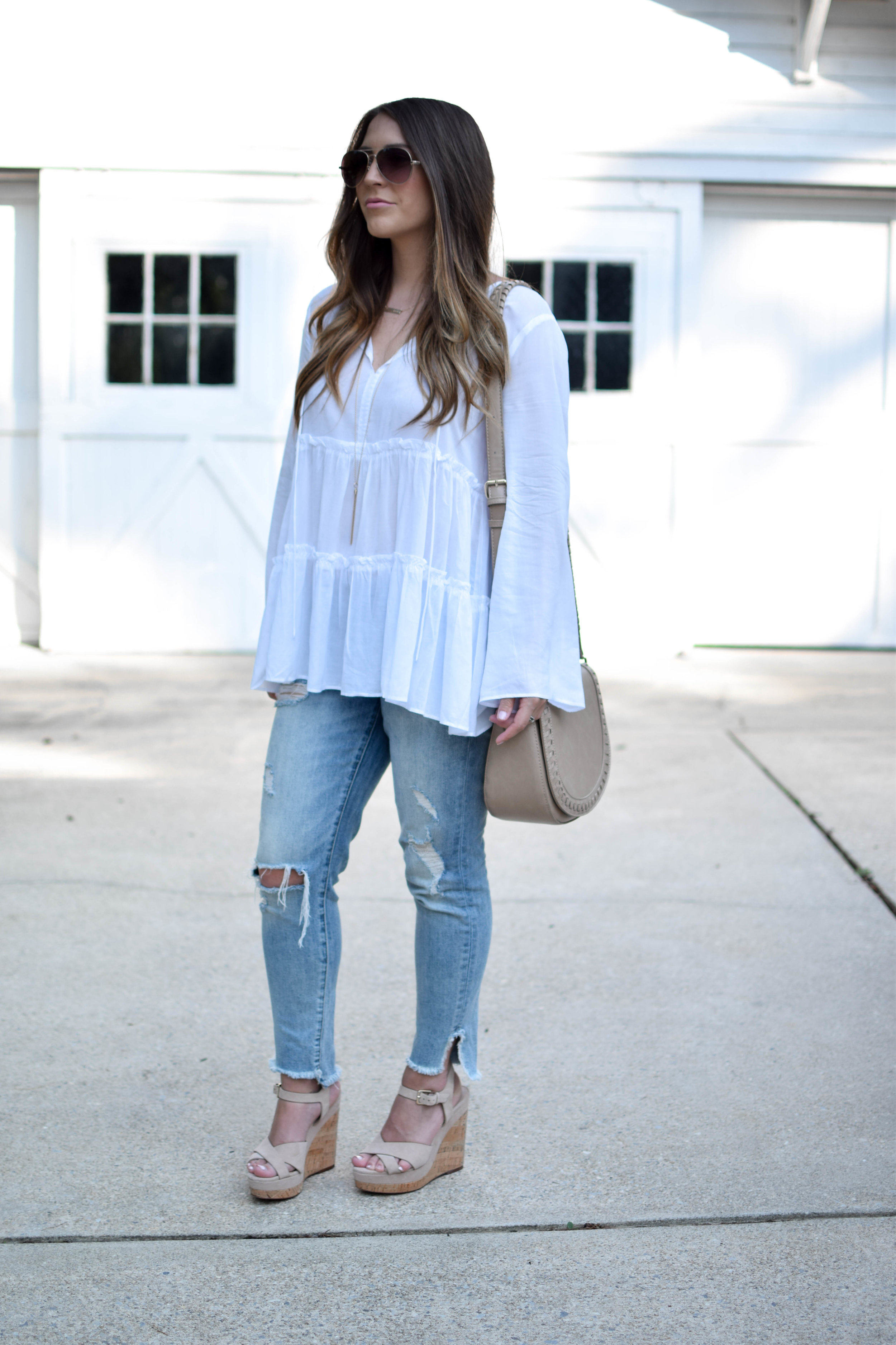 The Flowy White Top You Need in Your Closet ASAP | megan elise