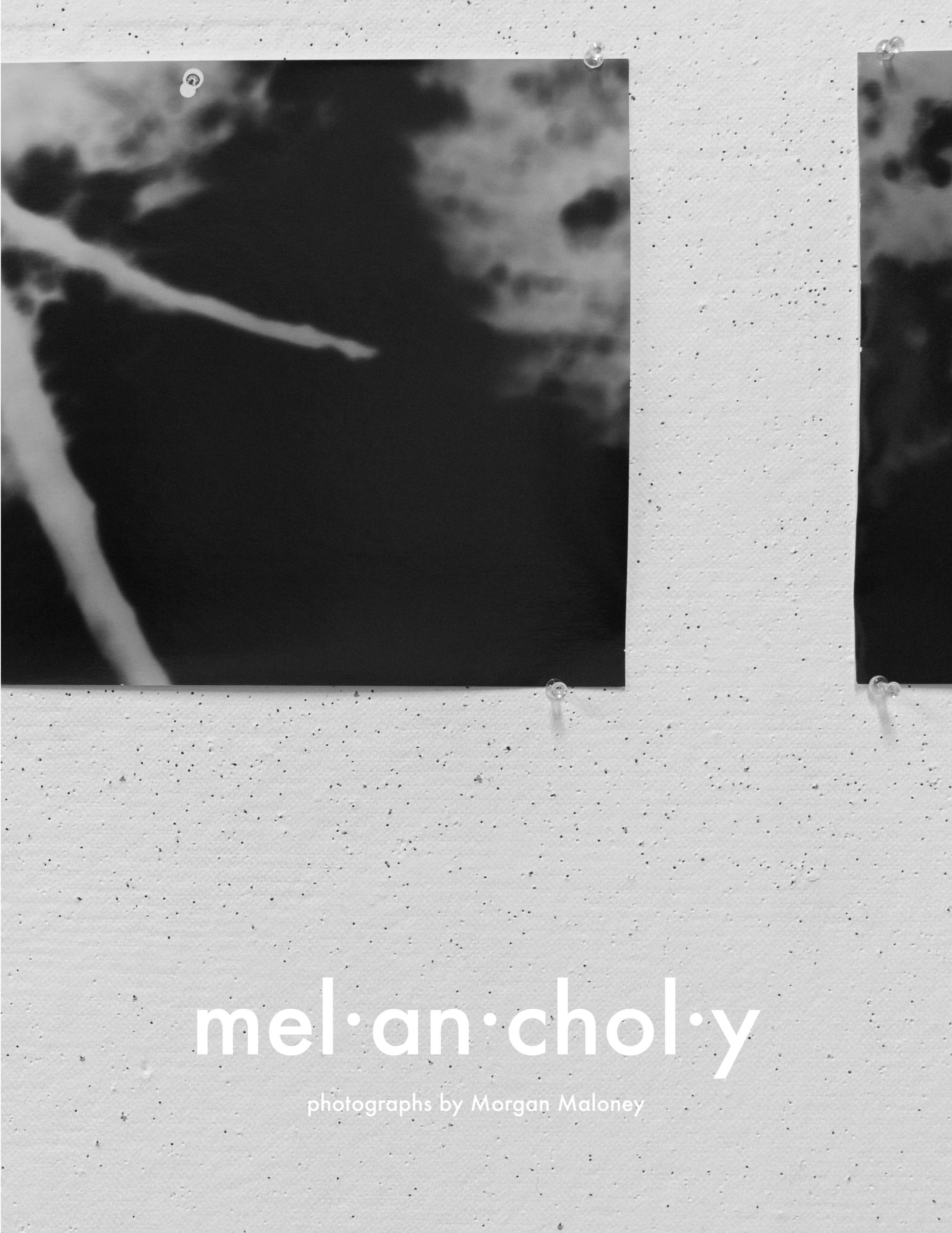  A selection of pages from the 2015 photo book  mel•an•choly  