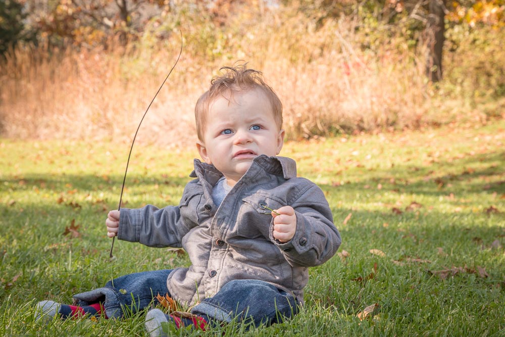 One Year Baby Boy Grant Woods Forest Preserve