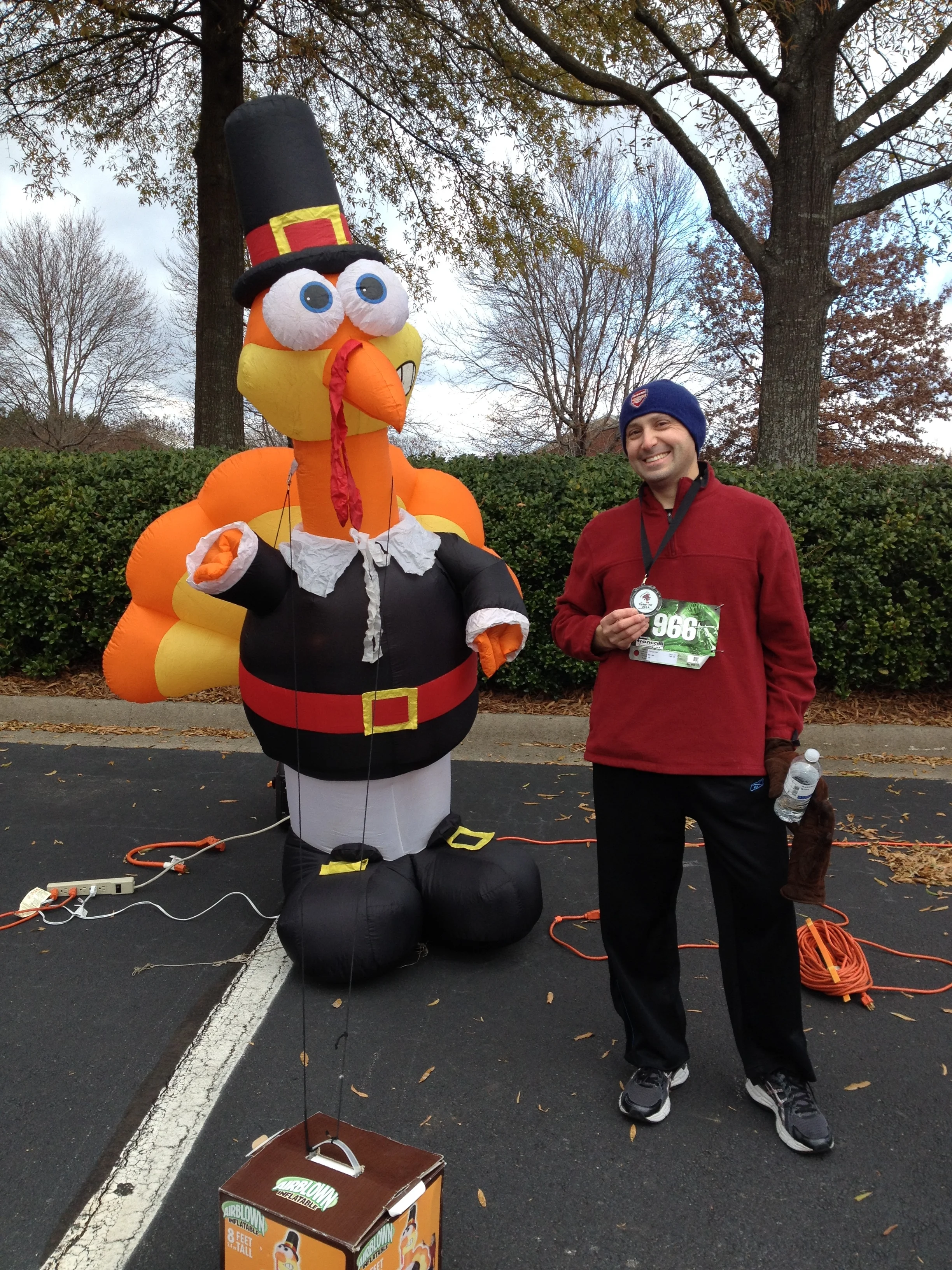 Turkey Troy and Me! (I'm the one wearing the medal.)